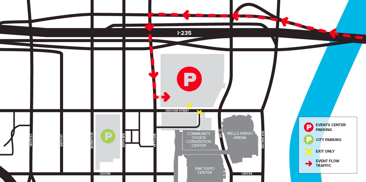 Directions from East to Exit 8A to 5th Street 