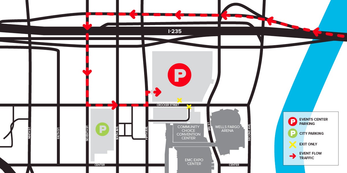 Directions from East to Exit 8A to 7th Street 