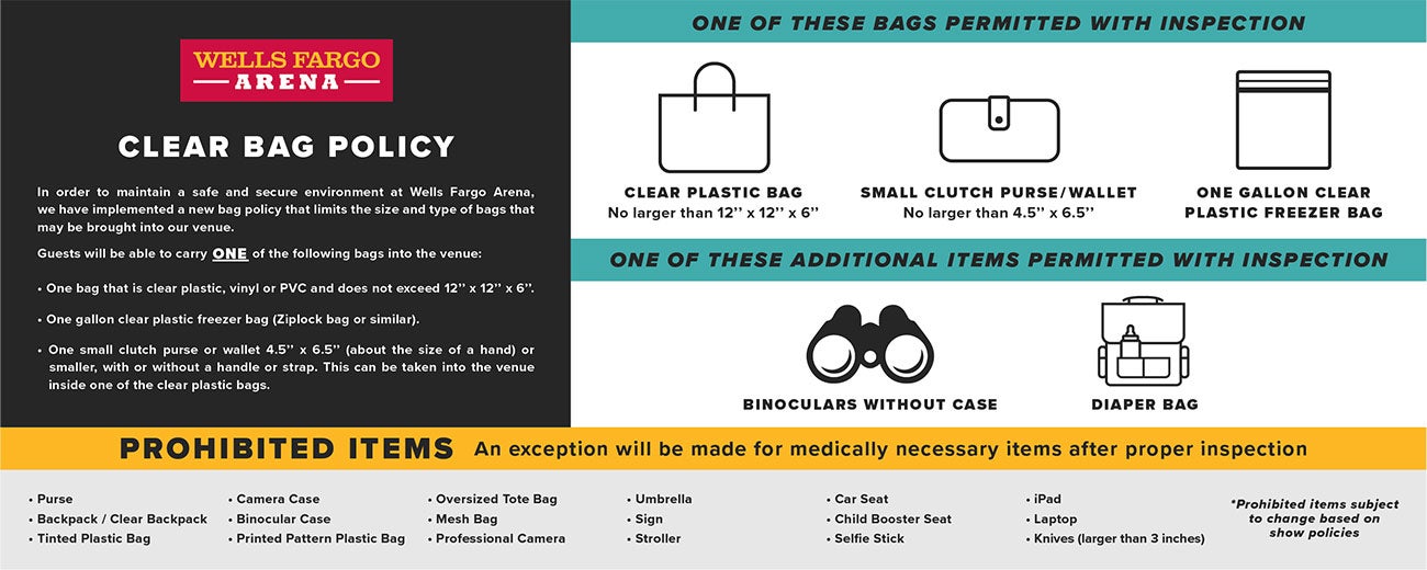 WPS and Greater Wichita Athletic League clear bag policy for scanned events